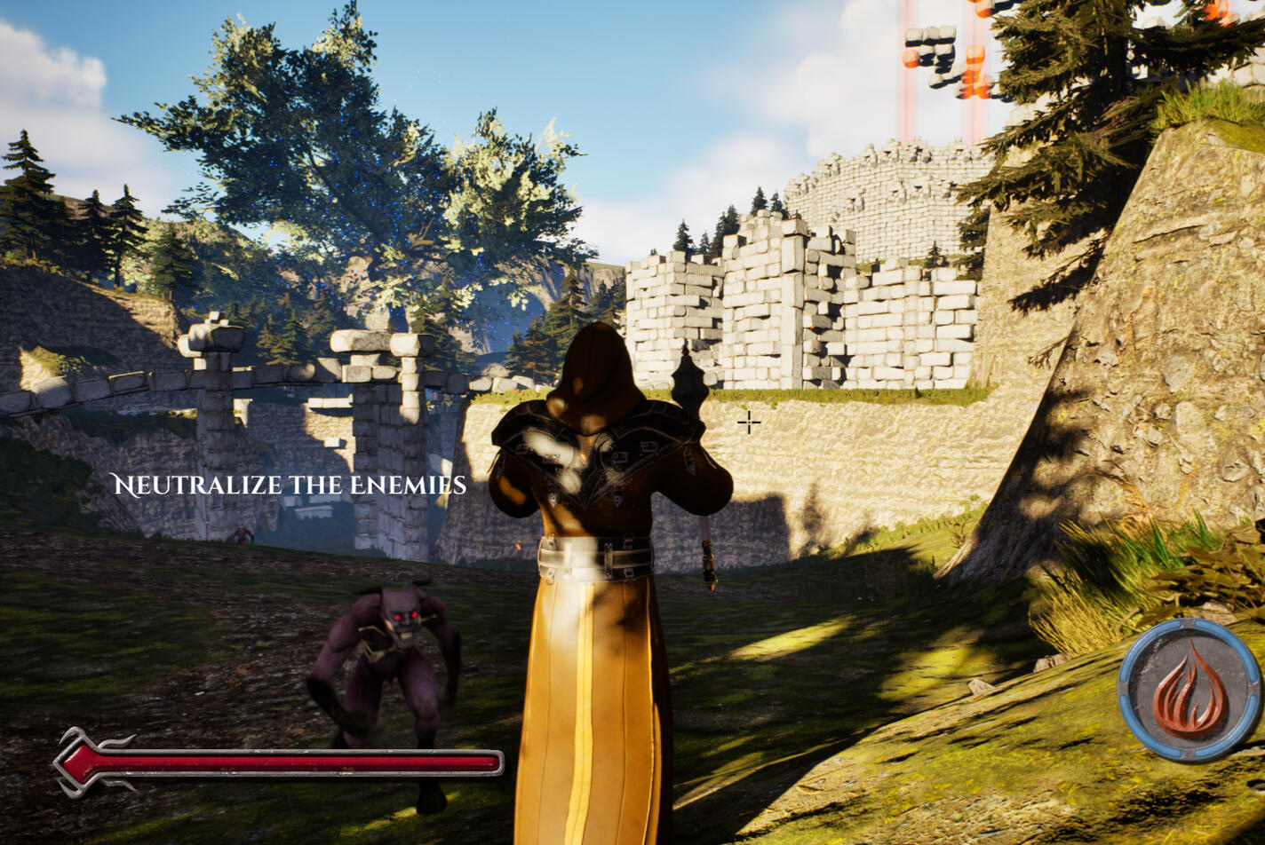 Enemies approaching in the ravine